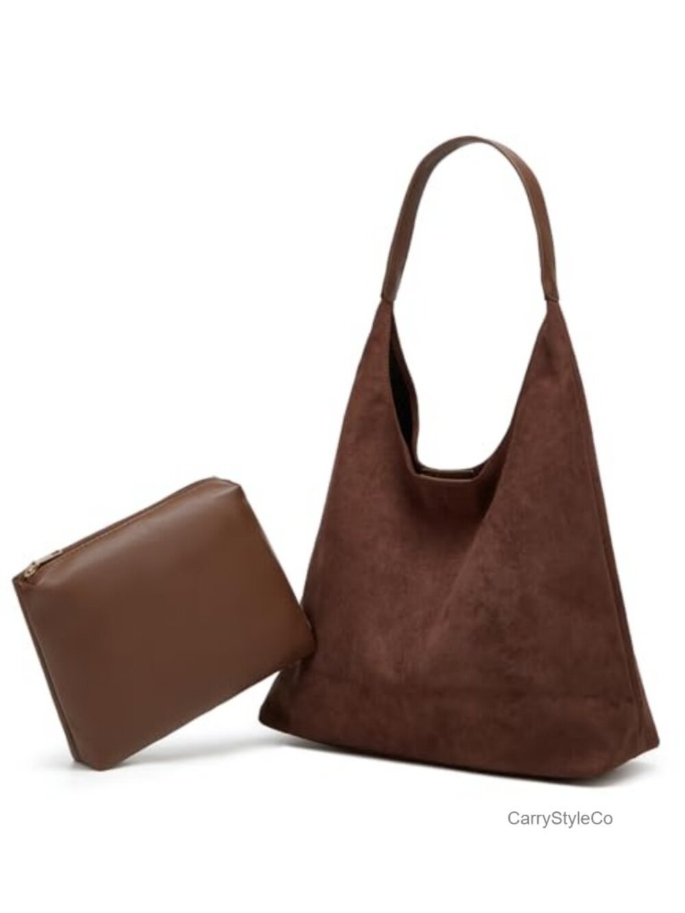 Suede Hobo Bag Slouchy Crossbody Purse Shoulder Tote Handbag